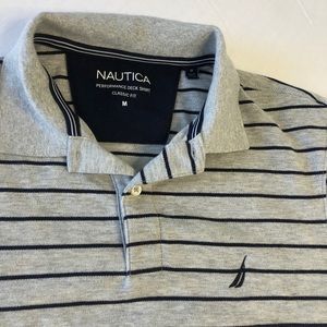 Nautica Striped Short Sleeve Polo